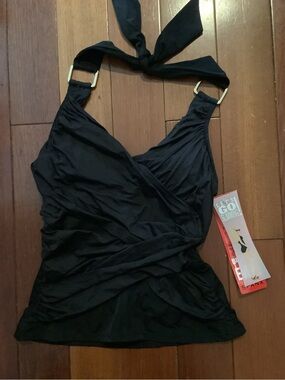 SPANX Black One-Piece Swim Top